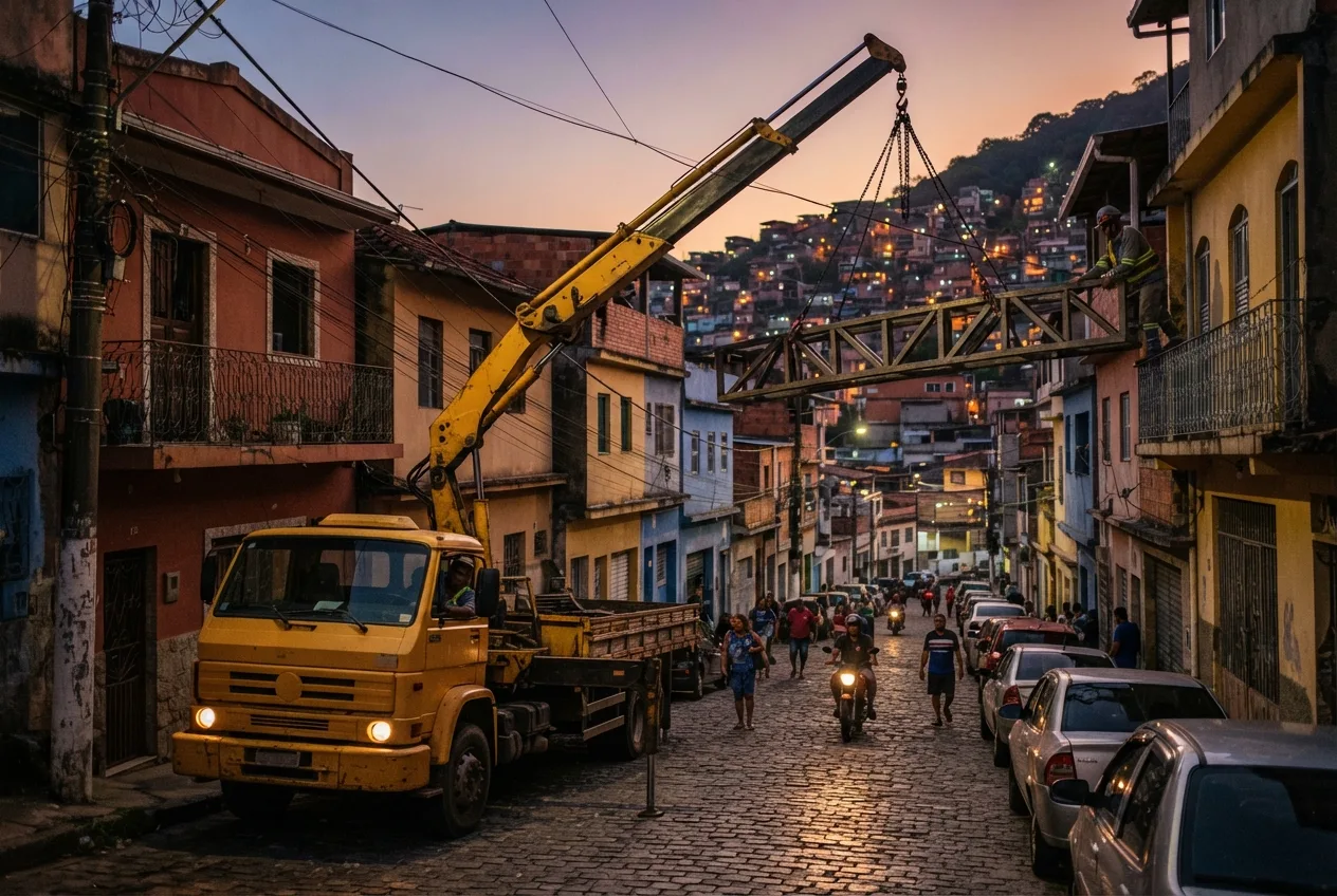 Rua estreita: o aluguel de caminhão munck precisa de licença?