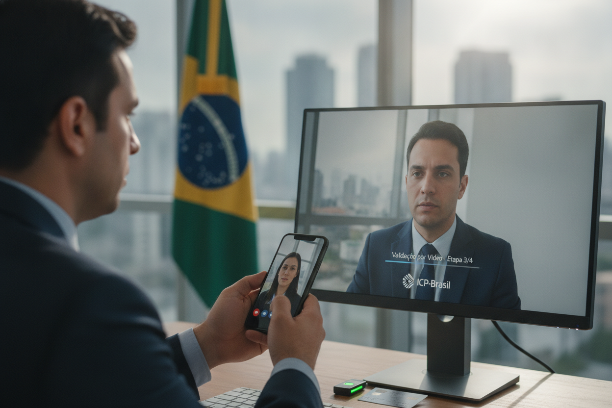 Certificado digital online com validação por vídeo