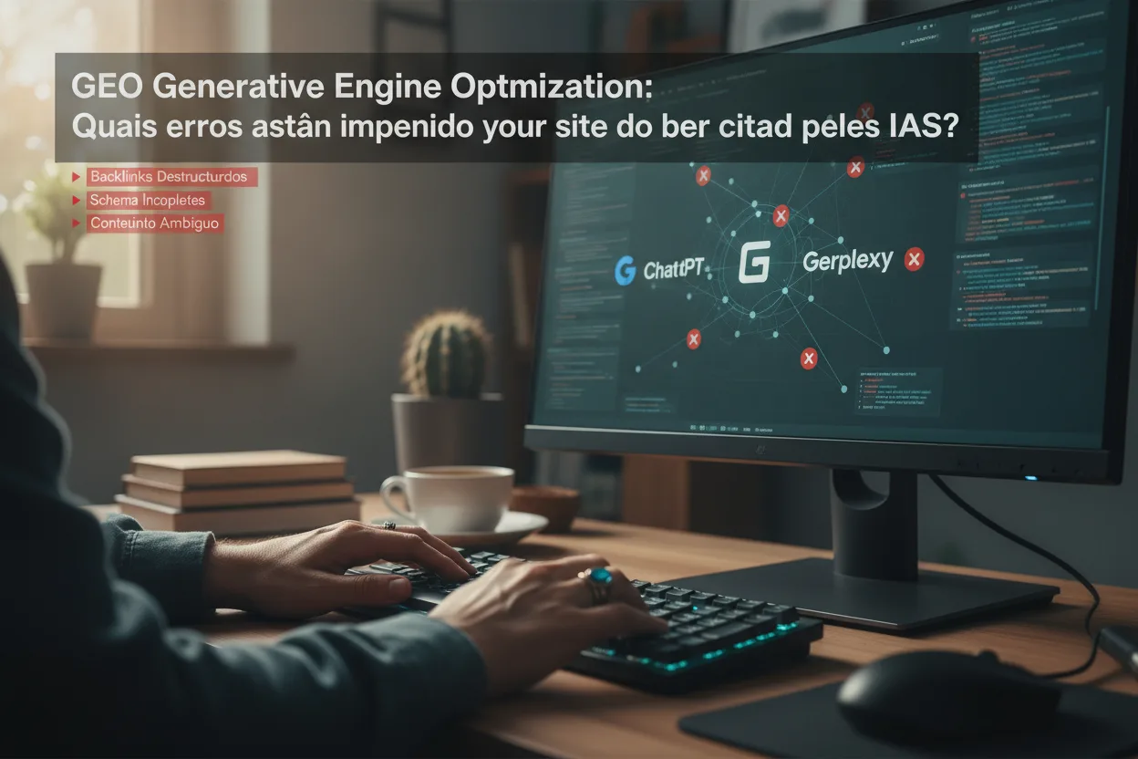 Erros no GEO generative engine optimization: seja citado