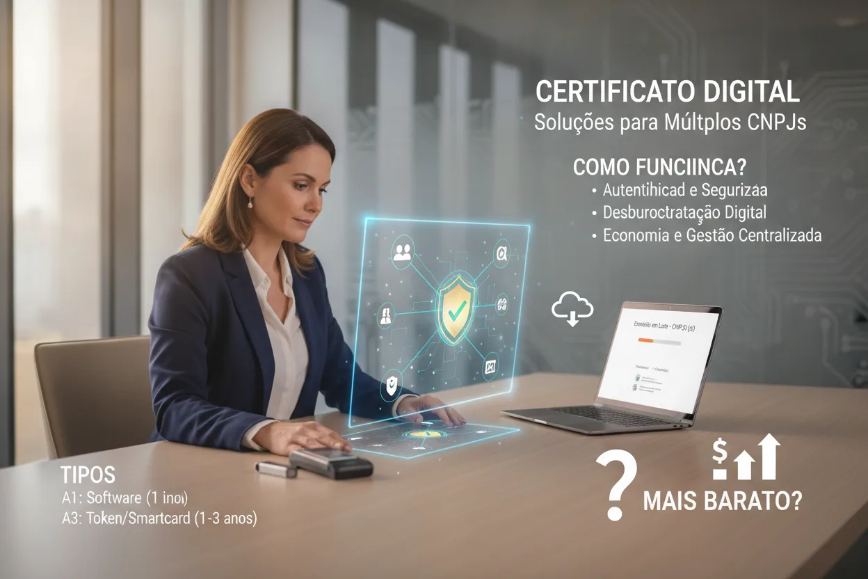 Múltiplos CNPJs: como comprar certificado digital mais barato