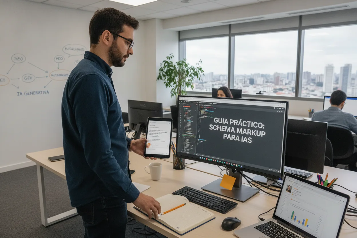 GEO generative engine optimization — Schema Markup e GEO: como aparecer nas respostas de IA